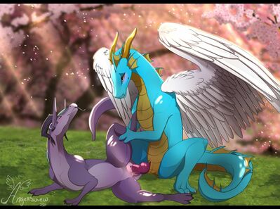 Spring Mating
art by angellsview3
Keywords: dragon;dragoness;male;female;feral;M/F;penis;from_behind;vaginal_penetration;spooge;angellsview3