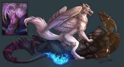 Good Boy
art by anora_drakon
Keywords: dragon;dragoness;male;female;feral;M/F;bondage;penis;cowgirl;vaginal_penetration;spooge;closeup;anora_drakon