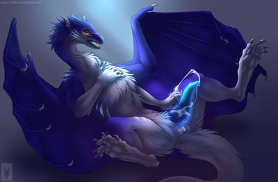 Trance
art by anora_drakon
Keywords: dragon;male;feral;solo;penis;masturbation;spooge;anora_drakon