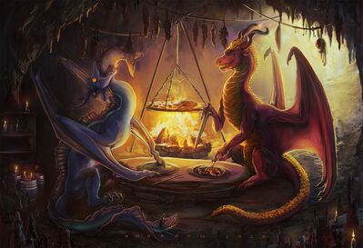 Who Needs a Knife and Fork?
art by anoroth
Keywords: dragon;wyvern;feral;humor;non-adult;anoroth