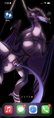 Sandwing Tailplay (Wings_of_Fire)
art by anthrax
Keywords: wings_of_fire;sandwing;hybrid;dragoness;female;feral;solo;bondage;vagina;tailplay;masturbation;vaginal_penetration;spooge;anthrax