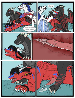 Double Dragon 4
art by antihuman
Keywords: comic;dragon;male;feral;M/M;threeway;penis;from_behind;anal;internal;spooge;antihuman