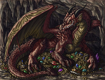 Shaytalis
art by antihuman
Keywords: dragon;male;feral;solo;hoard;non-adult;antihuman