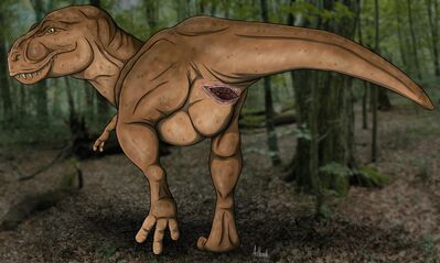 Fem Rex
art by antlered
Keywords: dinosaur;theropod;tyrannosaurus_rex;trex;female;feral;solo;cloaca;spread;antlered