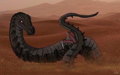 Desert Serpent Ambush
art by antlered
Keywords: dragon;snake;serpent;male;feral;solo;penis;hemipenis;spooge;antlered