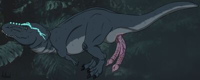 Tarbosaurus
art by antlered
Keywords: dinosaur;theropod;tarbosaurus;male;feral;solo;penis;hemipenis;antlered
