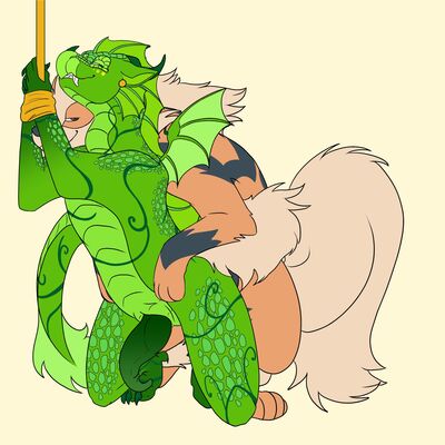 Arcanine's Toy (Wings_of_Fire)
art by antoszowa
Keywords: wings_of_fire;anime;pokemon;leafwing;rainwing;hybrid;furry;dragon;canine;dog;arcanine;feral;anthro;M/M;bondage;penis;from_behind;anal;antoszowa