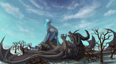 Auroth Riding
art by apelairplane
Keywords: videogame;defense_of_the_ancients;dota;dragon;dragoness;wyvern;winter_wyvern;auroth;male;female;feral;M/F;cowgirl;vaginal_penetration;apelairplane