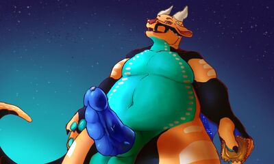Draven (Wings_of_Fire)
art by arcade or bouncyfurry
Keywords: wings_of_fire;mudwing;nightwing;seawing;hybrid;dragon;male;anthro;solo;penis;spooge;arcade;bouncyfurry