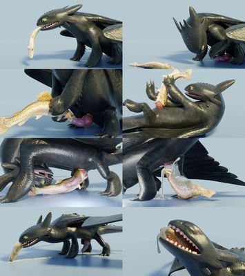 Deep Trouting
art by arceronth
Keywords: how_to_train_your_dragon;httyd;toothless;night_fury;fish;dragon;male;anthro;solo;penis;masturbation;oral;spooge;cgi;arceronth