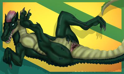 Gator Momma
art by arcticdunx
Keywords: dragoness;crocodilian;alligator;hybrid;female;anthro;feral;solo;cloaca;spread;arcticdunx