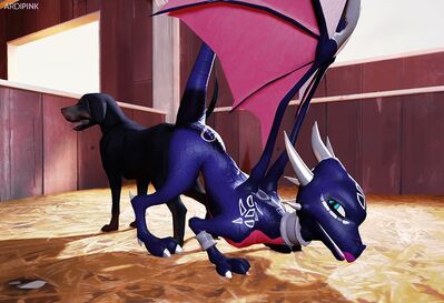 Cynder Tied
art by ardipink
Keywords: videogame;spyro_the_dragon;cynder;dragoness;furry;canine;dog;male;female;feral;anthro;M/F;from_behind;tied;suggestive;ardipink