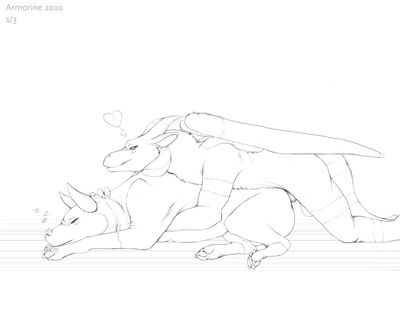 Dragon and Canine 1
art by armorine
Keywords: dragon;furry;canine;feral;male;M/M;penis;anal;from_behind;armorine