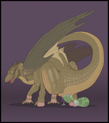 Eggs
art by artonis
Keywords: dragoness;female;feral;solo;oviposition;egg;spooge;artonis