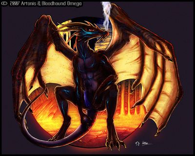 Hot Spot
art by artonis and bloodhound_omega
Keywords: dragon;feral;anthro;male;solo;penis;artonis;bloodhound_omega