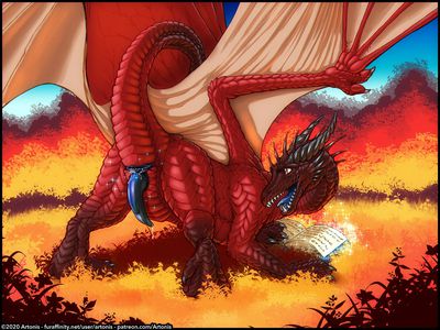 Magic Accident v2
art by artonis
Keywords: dragon;male;feral;solo;penis;spooge;presenting;artonis