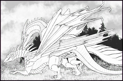 Mounting
art by artonis
Keywords: dragon;dragoness;male;female;feral;M/F;penis;vagina;from_behind;suggestive;artonis