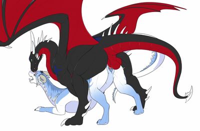 Breeding Season
art by artro-dragon
Keywords: dragon;dragoness;male;female;feral;M/F;penis;from_behind;vaginal_penetration;spooge;artro-dragon