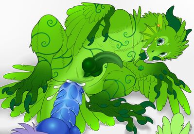 Peppermint in Raptor Form (Wings_of_Fire)
art by aseysh
Keywords: wings_of_fire;rainwing;leafwing;hybrid;dragon;dinosaur;theropod;raptor;male;feral;M/M;penis;missionary;anal;spooge;aseysh