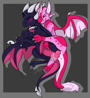 Mating Cynder
art by asher_dameron
Keywords: videogame;spyro_the_dragon;dragon;dragoness;cynder;male;female;anthro;M/F;penis;spoons;vaginal_penetration;spooge;asher_dameron