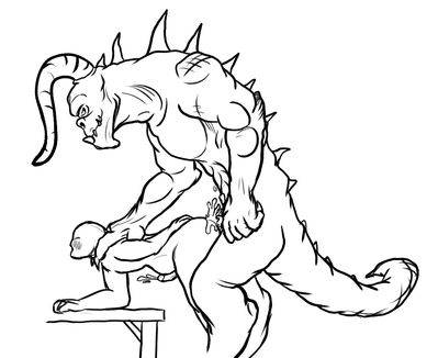 Under The Deathclaw 1
art by ask-a-deathclaw
Keywords: beast;videogame;fallout;reptile;lizard;deathclaw;feral;human;man;male;M/M;penis;from_behind;anal;ejaculation;orgasm;spooge;internal;ask-a-deathclaw
