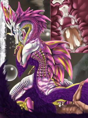 Leviathan and Mizutsune
art by asuka_kurehito
Keywords: videogame;monster_hunter;dragon;dragoness;leviathan;mizutsune;male;female;feral;M/F;penis;cowgirl;vaginal_penetration;internal;spooge;asuka_kurehito