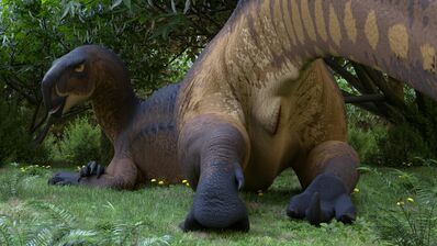 Iguanodon Presenting
art by asuros and barlu
Keywords: dinosaur;hadrosaur;iguanodon;female;feral;solo;vagina;presenting;cgi;asuros;barlu