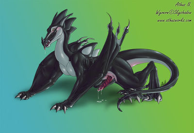 Skyshadow Showoff
art by athus
Keywords: dragon;wyvern;feral;male;solo;penis;spooge;athus