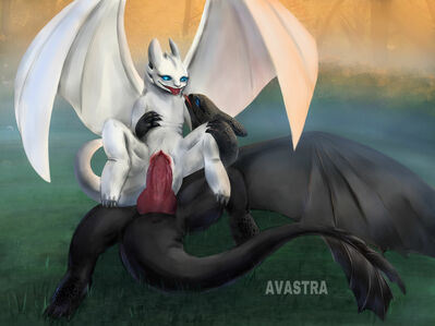Nubless and Toothless Having Sex
art by avastra
Keywords: how_to_train_your_dragon;httyd;nubless;toothless;dragon;dragoness;night_fury;male;female;feral;M/F;penis;reverse_cowgirl;vaginal_penetration;spooge;avastra