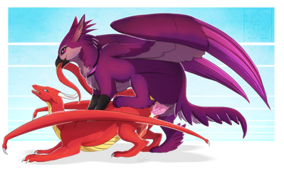 A Tight Fit
art by wing-of-chaos
Keywords: dragon;gryphon;feral;male;M/M;penis;anal;from_behind;spooge;wing-of-chaos