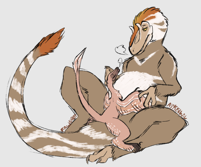 Yutyrannus x Sinornithosaurus
art by ayysexual
Keywords: dinosaur;theropod;raptor;yutyrannus;sinornithosaurus;female;anthro;lesbian;missionary;masturbation;ayysexual