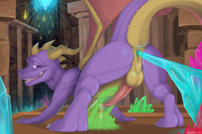 Spyro Masturbation
art by dreiker
Keywords: videogame;spyro_the_dragon;dragon;spyro;male;anthro;solo;penis;dildo;anal;masturbation;spooge;dreiker