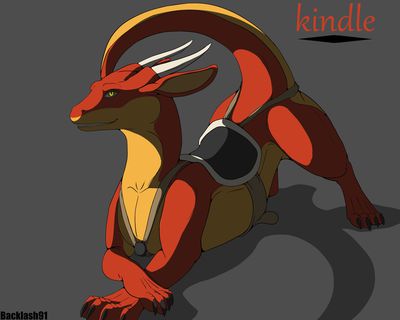 Kindle
art by backlash91
Keywords: frisky_ferals;kindle;dragon;feral;male;solo;backlash91