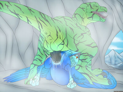 Raptor and Anivia
art by backlash91
Keywords: videogame;league_of_lengends;dinosaur;theropod;raptor;bird;avian;anivia;male;female;feral;M/F;penis;from_behind;cloacal_penetration;orgasm;ejaculation;spooge;backlash91