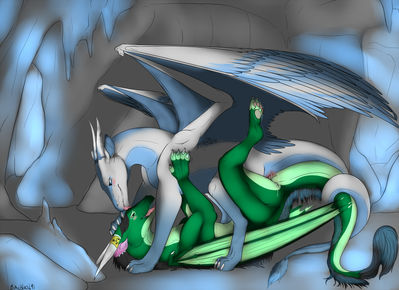 In The Ice Caves
art by backlash91
Keywords: dragoness;female;feral;lesbian;missionary;masturbation;spooge;backlash91