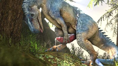 Allosaurus
art by barlu
Keywords: dinosaur;theropod;allosaurus;feral;anthro;solo;penis;masturbation;spooge;cgi;barlu