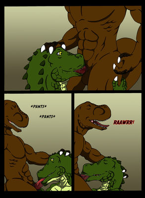 Buddy Buddy 12
art by nx-3000
Keywords: comic;dinosaur;theropod;raptor;crocodilian;alligator;male;anthro;M/M;penis;oral;nx-3000