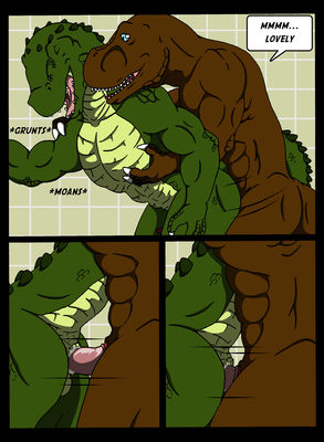 Buddy Buddy 16
art by nx-3000
Keywords: comic;dinosaur;theropod;raptor;crocodilian;alligator;male;anthro;M/M;penis;from_behind;anal;spooge;shower;nx-3000