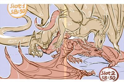 Hot Meeting YCH
art by bebl
Keywords: dragon;dragoness;male;female;feral;M/F;from_behind;bebl