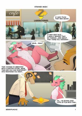 Strange Magic, page 1
art by berrypunchz
Keywords: comic;dungeons_and_dragons;kobold;dragon;dragoness;male;female;anthro;feral;solo;suggestive;humor;vagina;spooge;berrypunchz