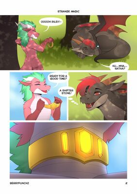 Strange Magic, page 2
art by berrypunchz
Keywords: comic;dungeons_and_dragons;kobold;dragon;dragoness;male;female;anthro;feral;solo;suggestive;humor;berrypunchz