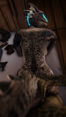 Argonians Having Sex 2
art by bizzyniz
Keywords: videogame;skyrim;argonian;male;female;anthro;breasts;M/F;from_behind;cgi;bizzyniz