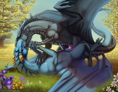 Dragons Mating in a Field
art by bl_darksoul
Keywords: dragon;dragoness;male;female;feral;M/F;penis;missionary;vaginal_penetration;bl_darksoul