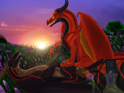 Skywing Riding (Wings_of_Fire)
art by black_alterian_nightcrawler
Keywords: wings_of_fire;skywing;dragon;dragoness;male;female;feral;M/F;penis;cowgirl;vaginal_penetration;closeup;spooge;black_alterian_nightcrawler