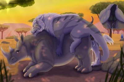 Bel and Rhino
art by black_alterian_nightcrawler
Keywords: furry;rhino;dragon;felkin;male;female;feral;M/F;penis;from_behind;vaginal_penetration;closeup;spooge;black_alterian_nightcrawler