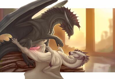 Dragon Ruins
art by blackaures
Keywords: dragon;dragoness;male;female;feral;M/F;penis;vagina;missionary;masturbation;suggestive;blackaures