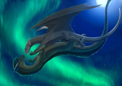 Northern Lights
art by blackaures
Keywords: dragon;dragoness;male;female;feral;M/F;missionary;suggestive;blackaures