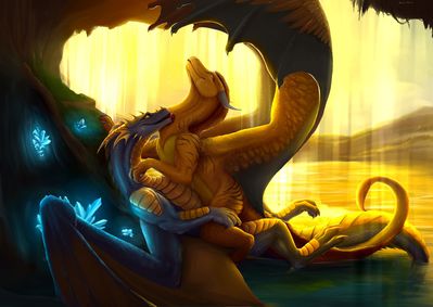 The Most Precious Treasure
art by blackaures
Keywords: dragon;dragoness;male;female;feral;M/F;cowgirl;suggestive;blackaures