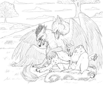 Blaze and Karsha Having Sex
art by goldenfox
Keywords: gryphon;male;female;feral;M/F;penis;reverse_cowgirl;vaginal_penetration;goldenfox