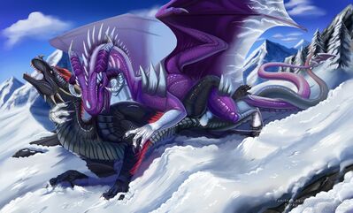 Snowy Encounter
art by bl_darksoul
Keywords: dragon;dragoness;male;female;feral;M/F;penis;spoons;vaginal_penetration;spooge;bl_darksoul